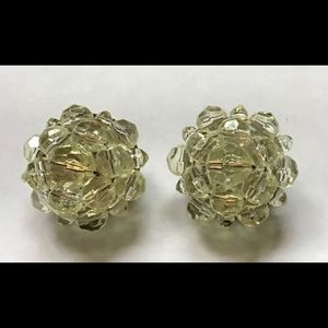 German beaded clip-on earrings